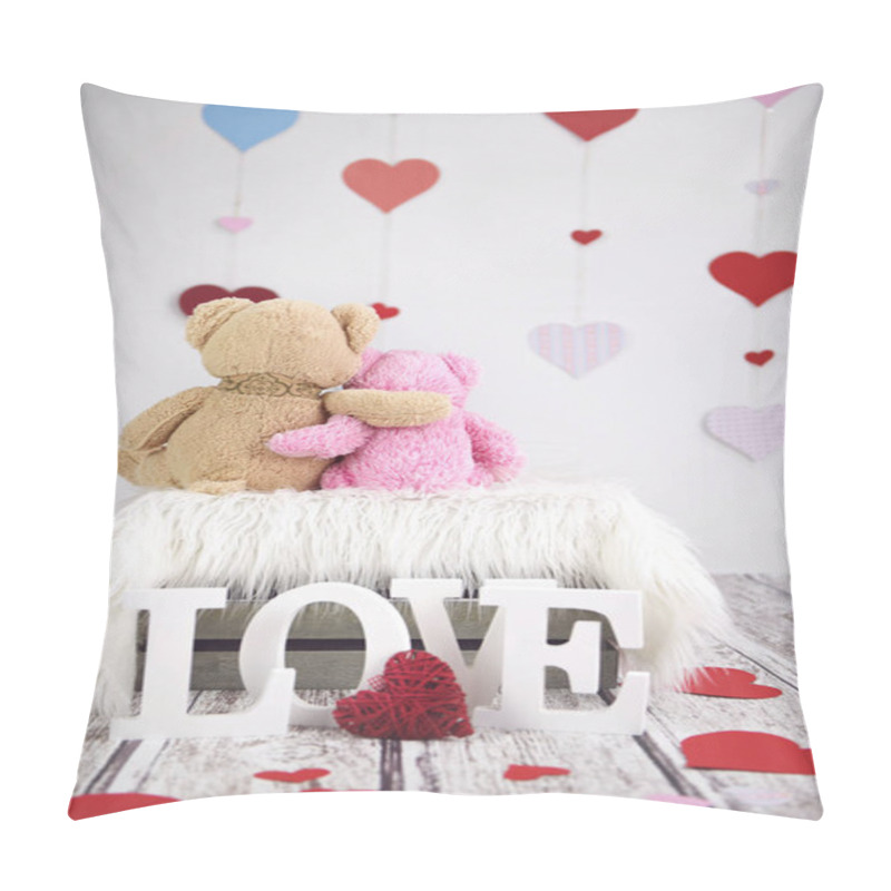 Personality  Two Toy Teddy Bears Pillow Covers