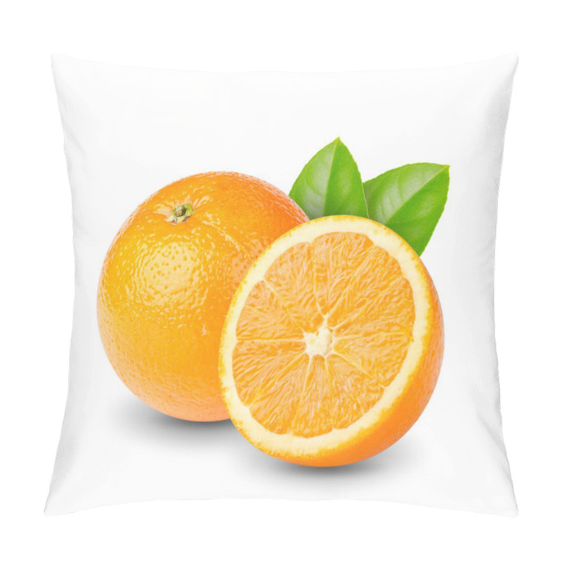 Personality  Orange With Leaf Pillow Covers