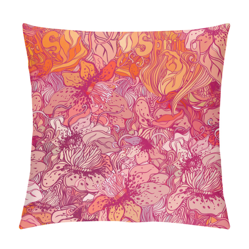 Personality  Floral ornate pattern with flowers pillow covers