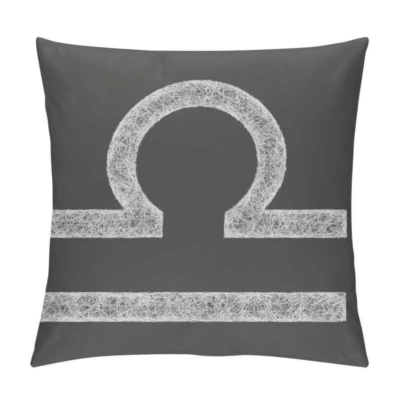 Personality  Libra Zodiac Sign Line Art Pillow Covers