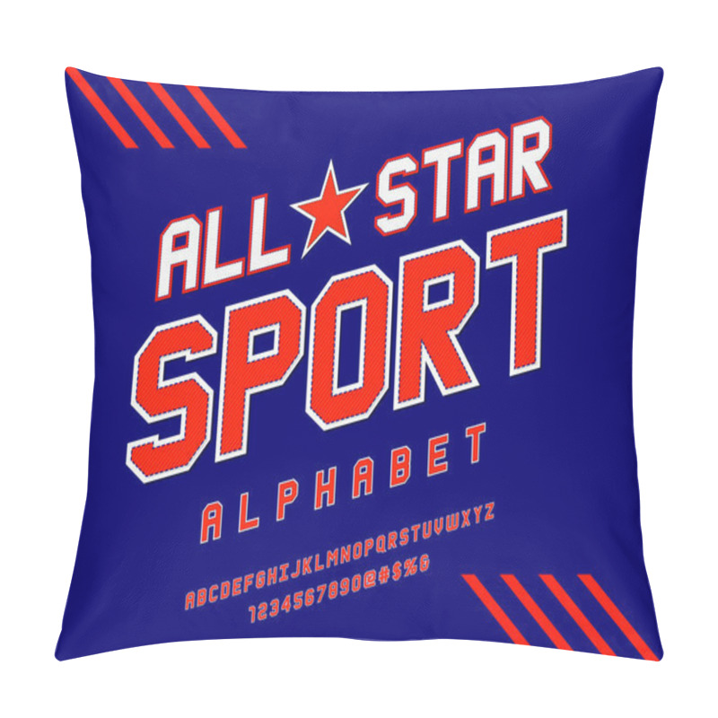 Personality  Sports Style Embroidered Stitching Alphabet Design With Uppercase, Numbers And Symbols Pillow Covers