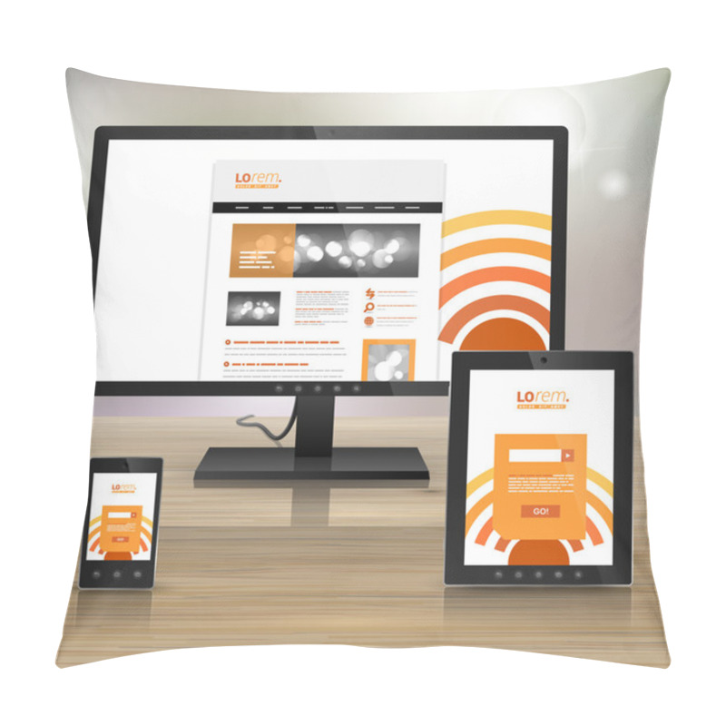 Personality  Corporate Template Design With Applications Pillow Covers