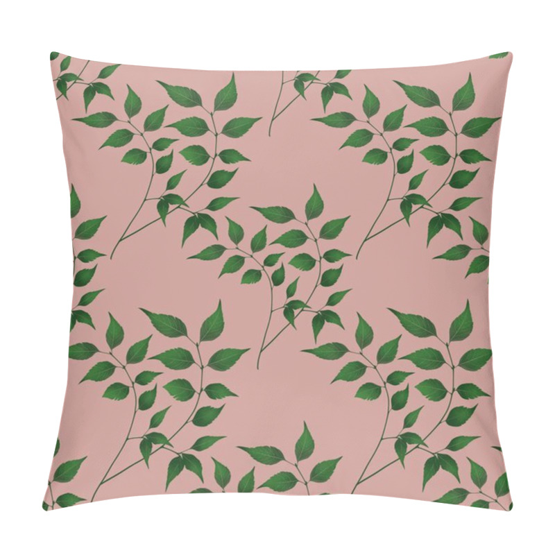 Personality  Leaves Seamless Pattern Background On Pastel Pink For Prints, Textiles, Packaging, Fabrics, And Wrapping Paper Pillow Covers