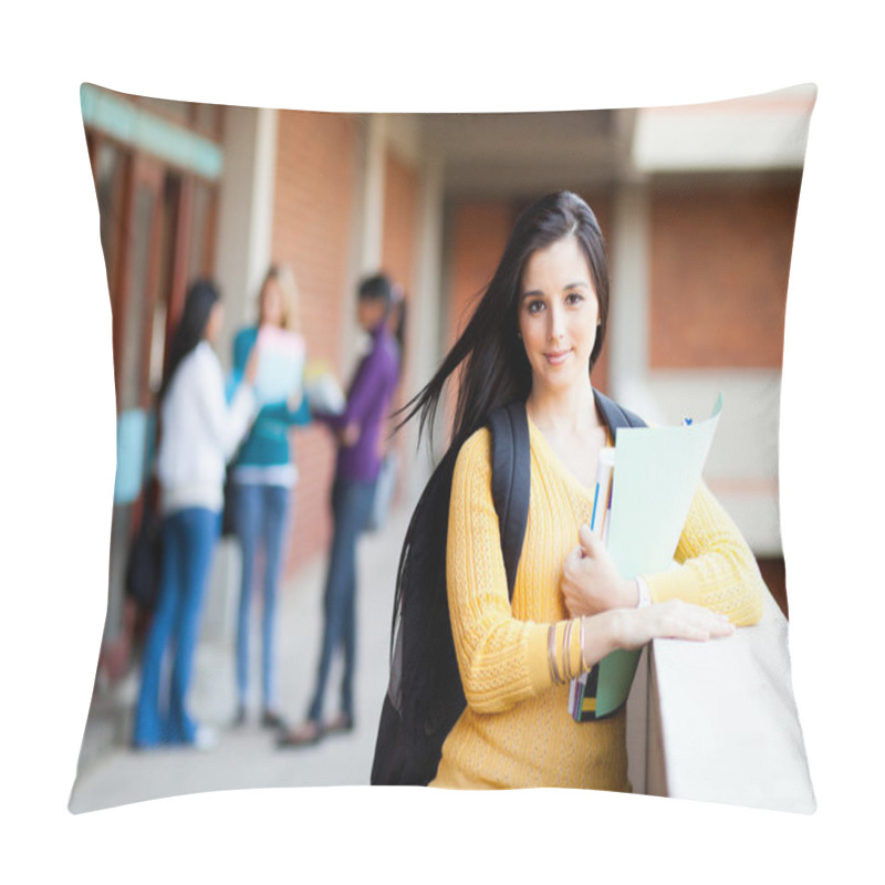 Personality  Pretty Female University Student Pillow Covers