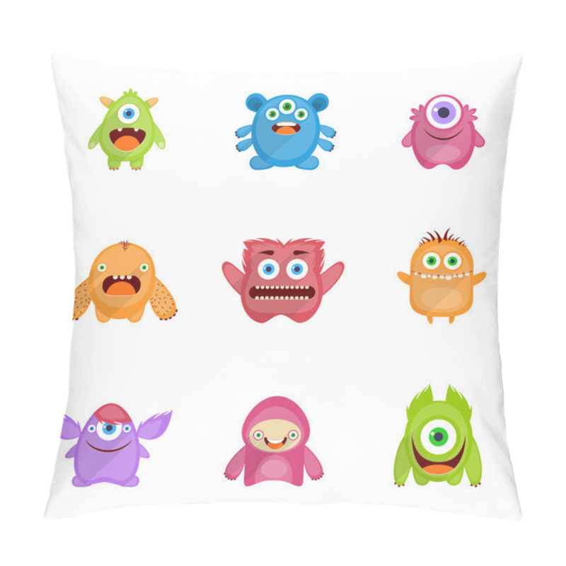 Personality  Monsters Set Flat Pillow Covers