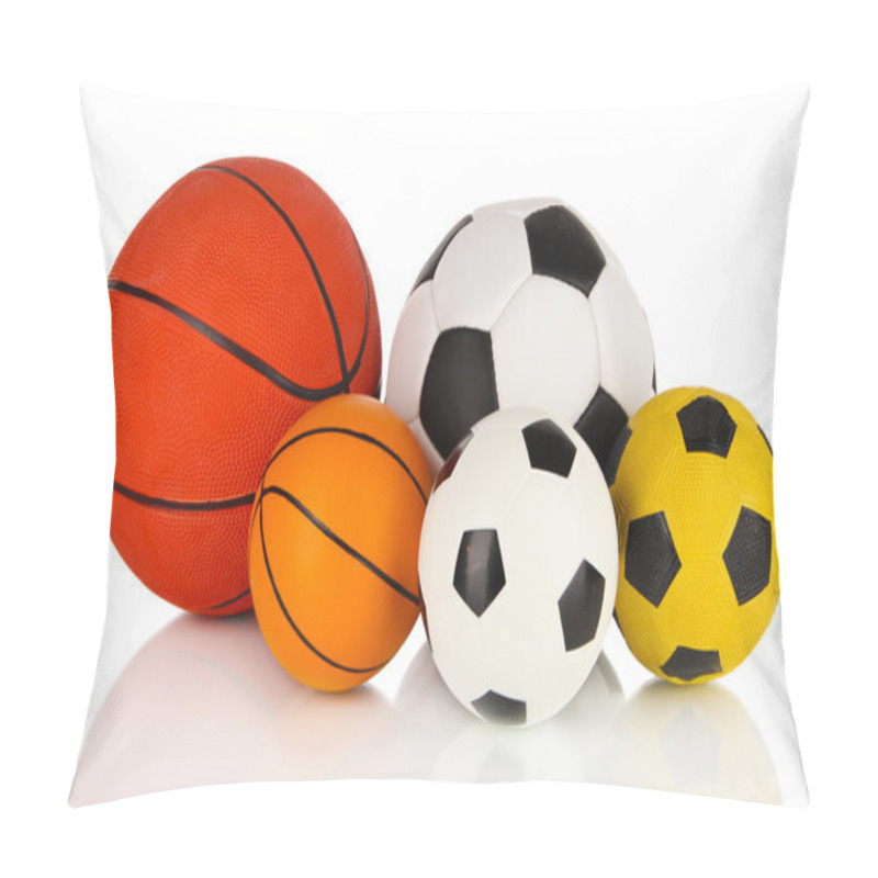 Personality  Sport Balls, Isolated On White Pillow Covers