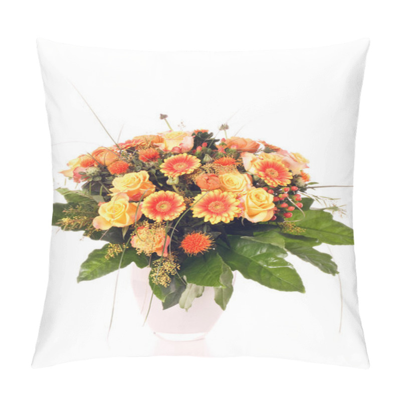 Personality  Bouquet Of Roses And Gerbera Pillow Covers