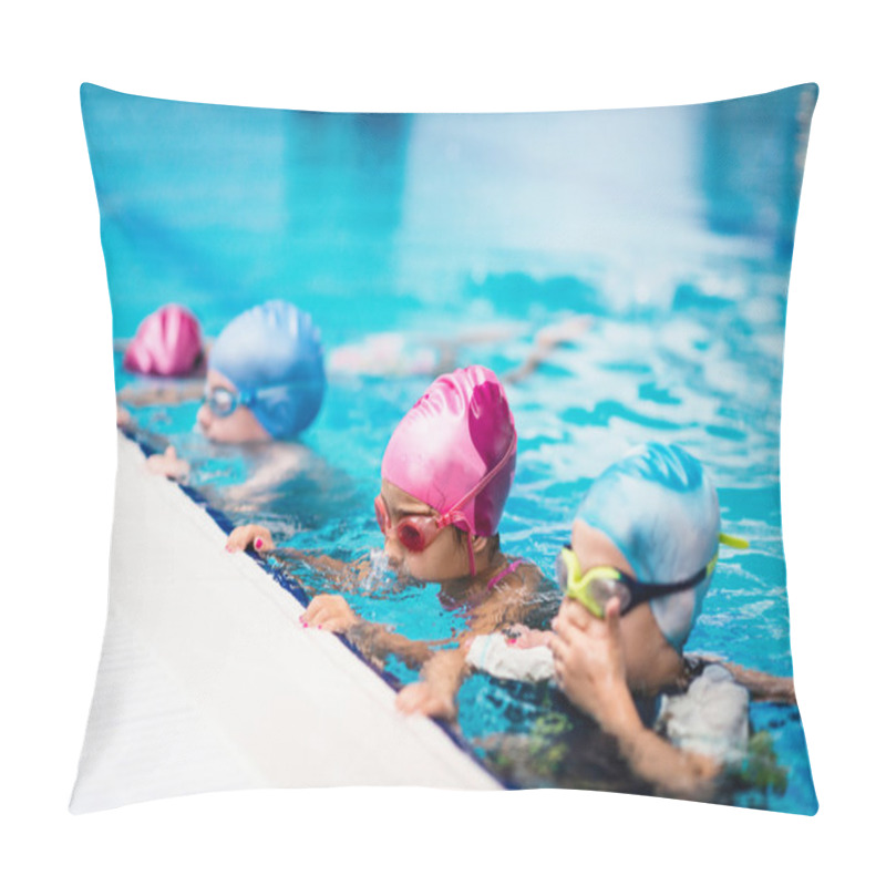 Personality  Group Of Children On Swimming Class Pillow Covers