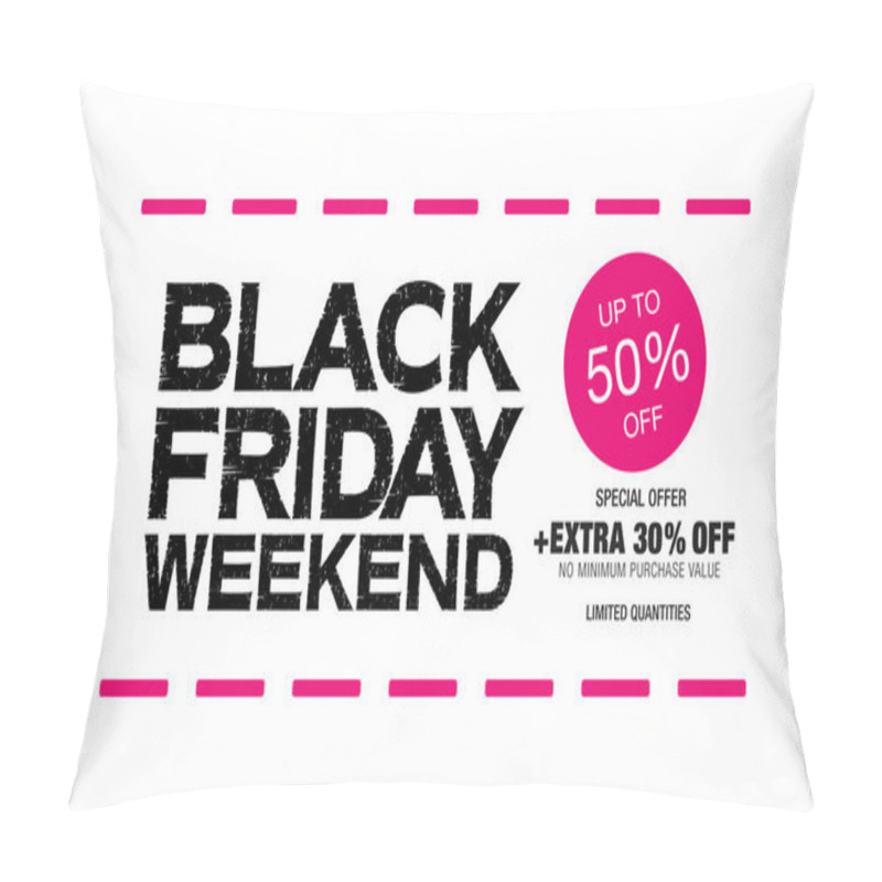 Personality  Black Friday Sale Banner Pillow Covers