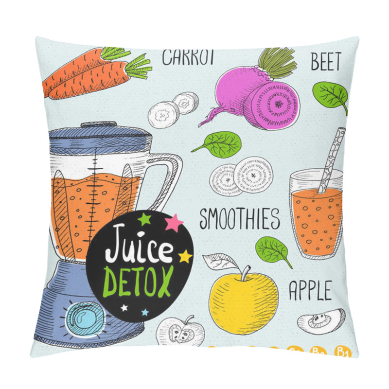 Personality  Juice Detox Set. Pillow Covers