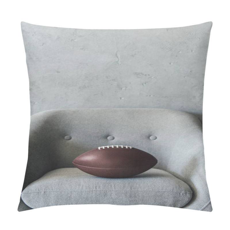 Personality  American Football Ball On Grey Armchair Pillow Covers