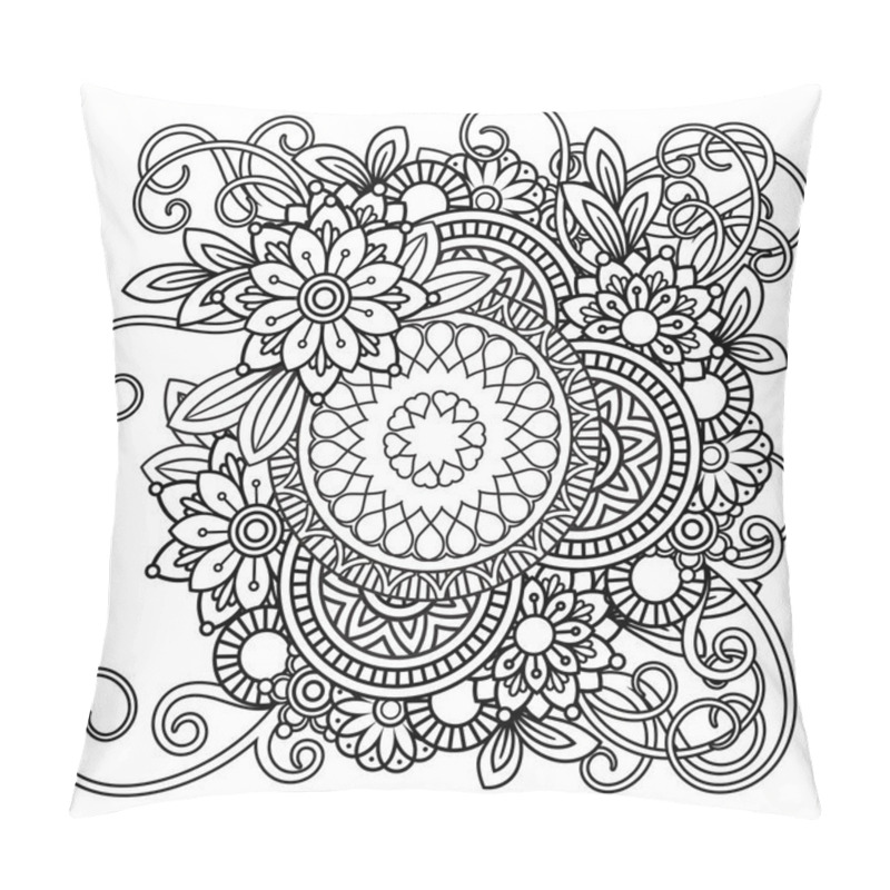 Personality  Floral Mandala Pattern Pillow Covers