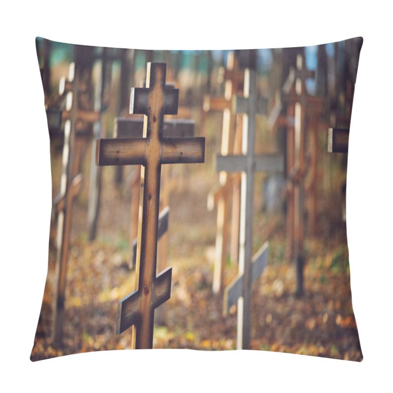 Personality  Old Wooden Orthodox Crosses Pillow Covers