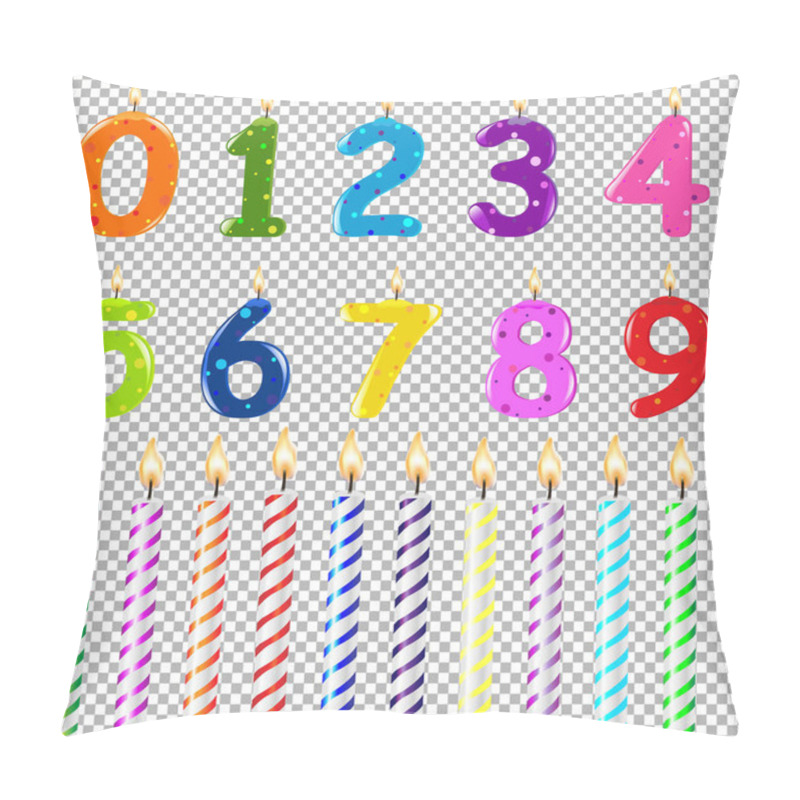 Personality  Birthday Candles Set Pillow Covers