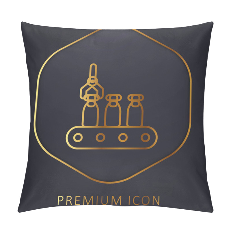 Personality  Assembly Line Golden Line Premium Logo Or Icon Pillow Covers