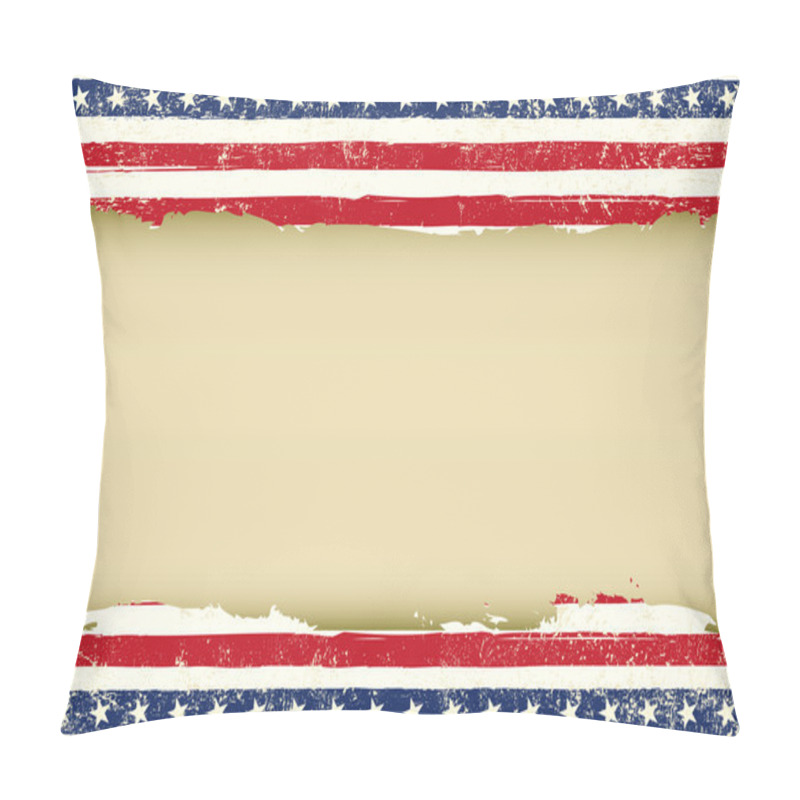 Personality  Horizontal American Dirty Flag Pillow Covers