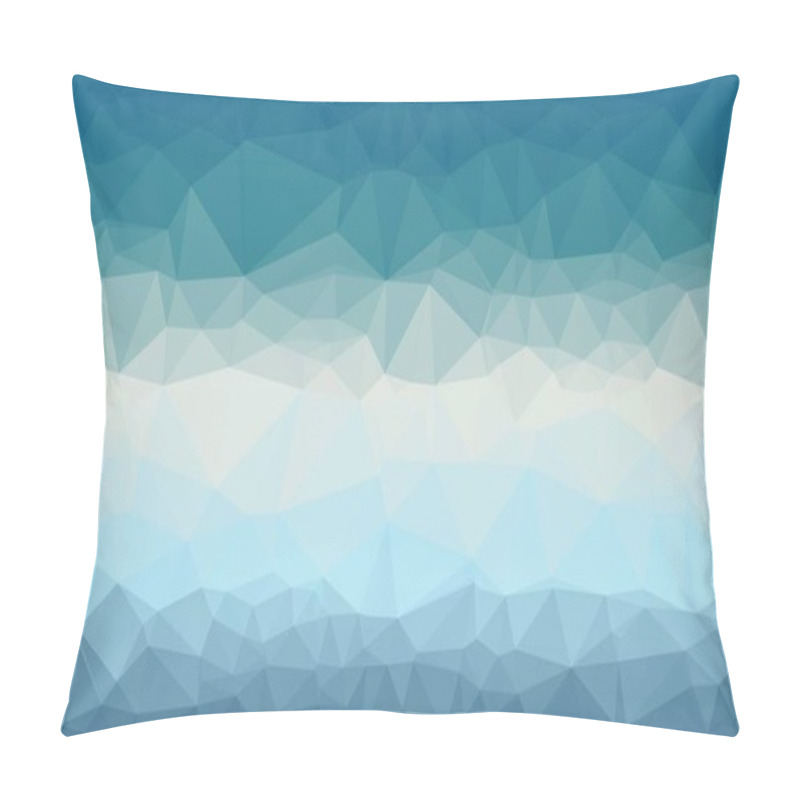 Personality  Creative Blue Gradient Background With Poly Pattern Pillow Covers