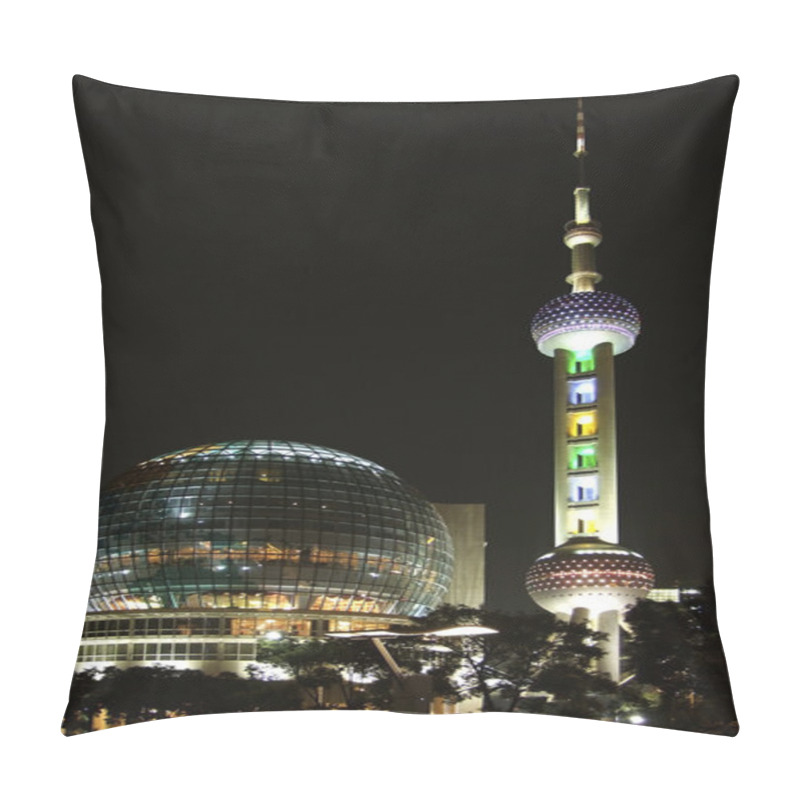 Personality  Pudong In Shanghai At Night Pillow Covers