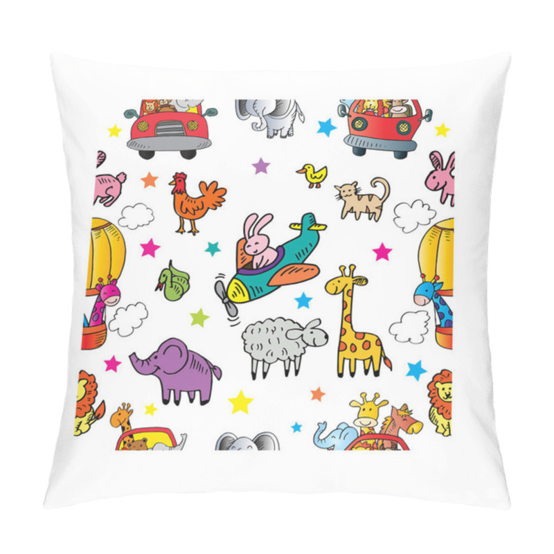 Personality  Cute Animals Seamless Pattern Pillow Covers