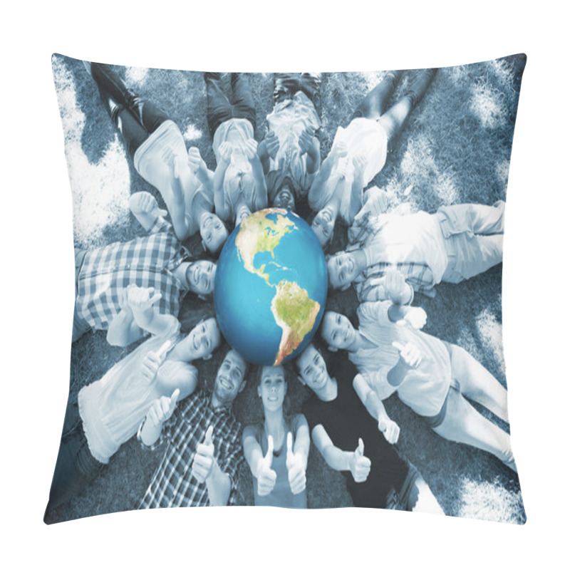 Personality  Composite Image Of Earth Pillow Covers