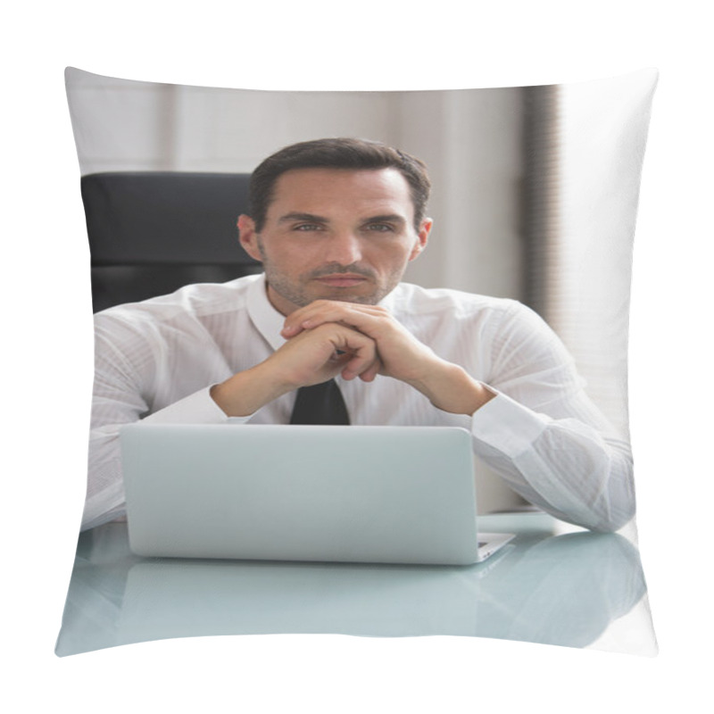 Personality  Half Length Portrait Of A Thoughtful Male Businessman Pillow Covers