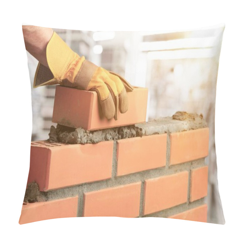 Personality  Bricklayer. Pillow Covers