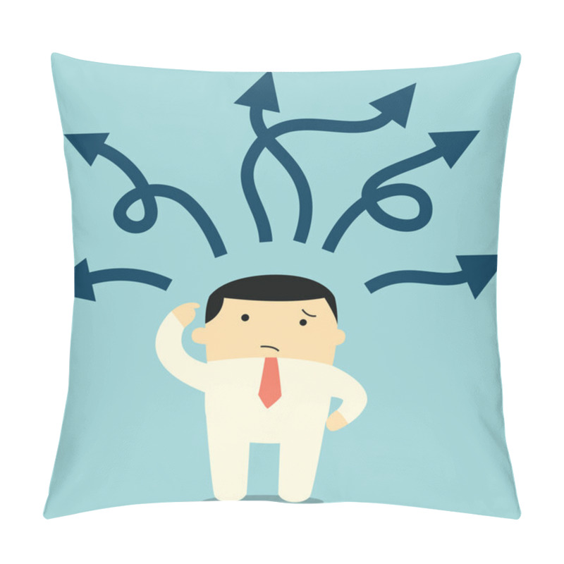 Personality  Confused Businessman Pillow Covers