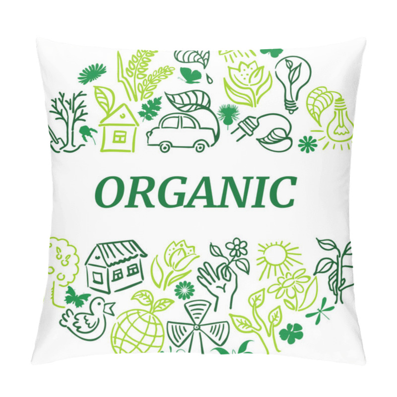 Personality  Natural Set Icons Pillow Covers