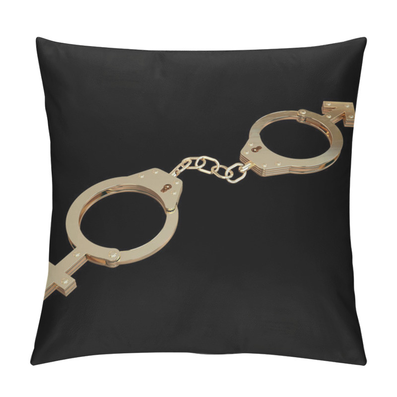 Personality  Handcuffs With Gender Signs Pillow Covers