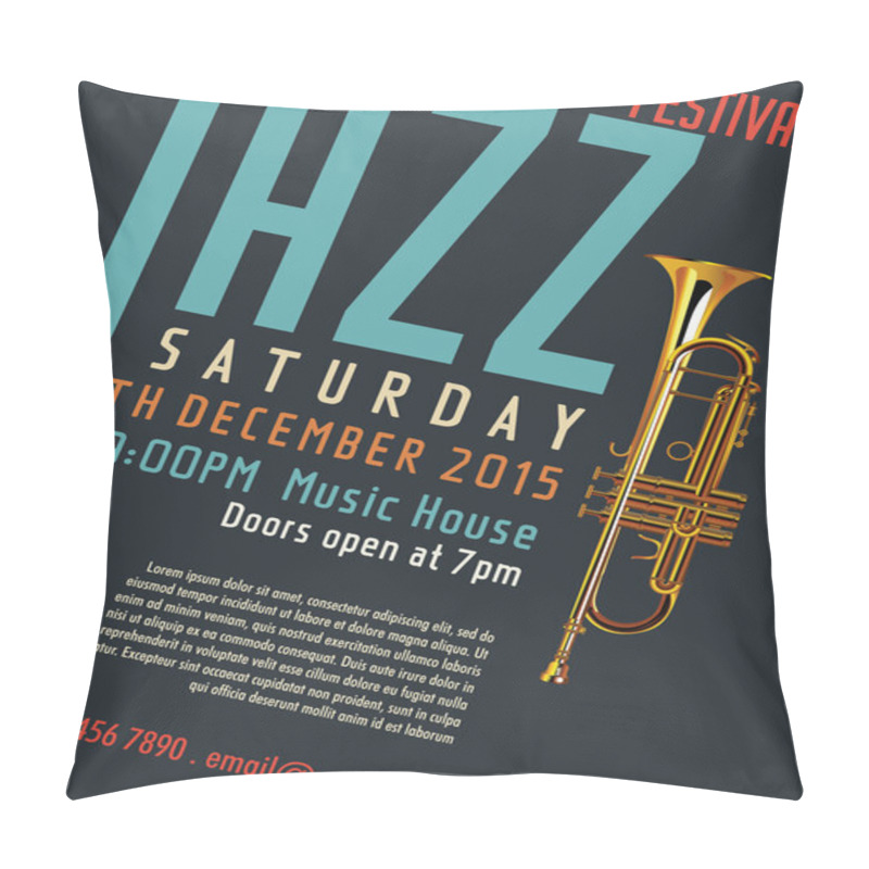 Personality  Jazz Festival Poster Pillow Covers