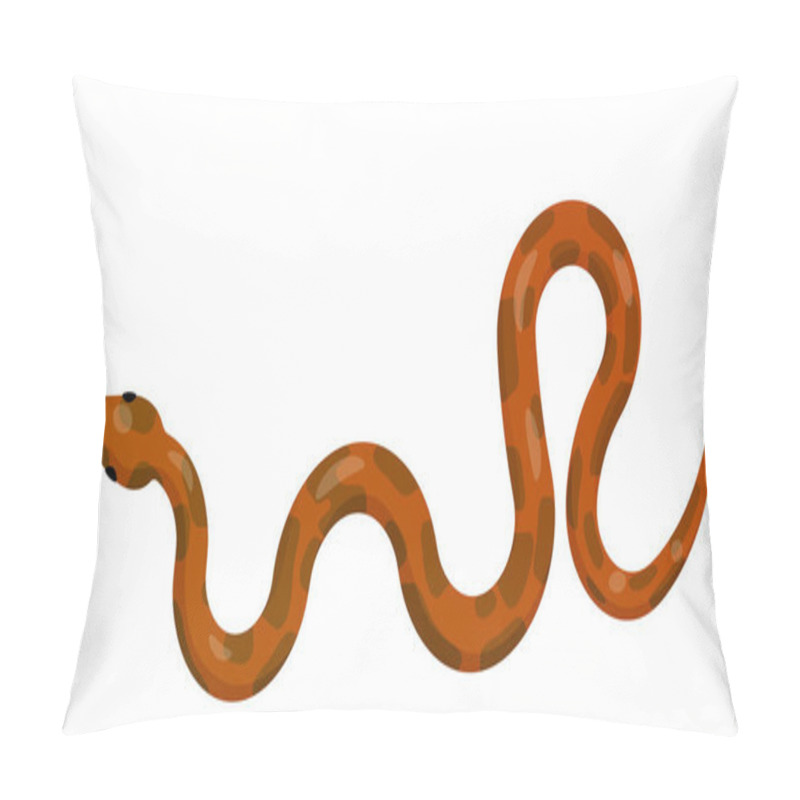 Personality  Slither Red Python Snake Top View Vector Icon Pillow Covers