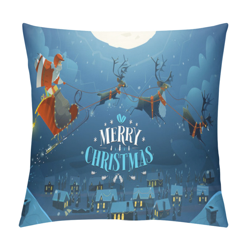 Personality  Merry Christmas And Happy New Year Card Pillow Covers