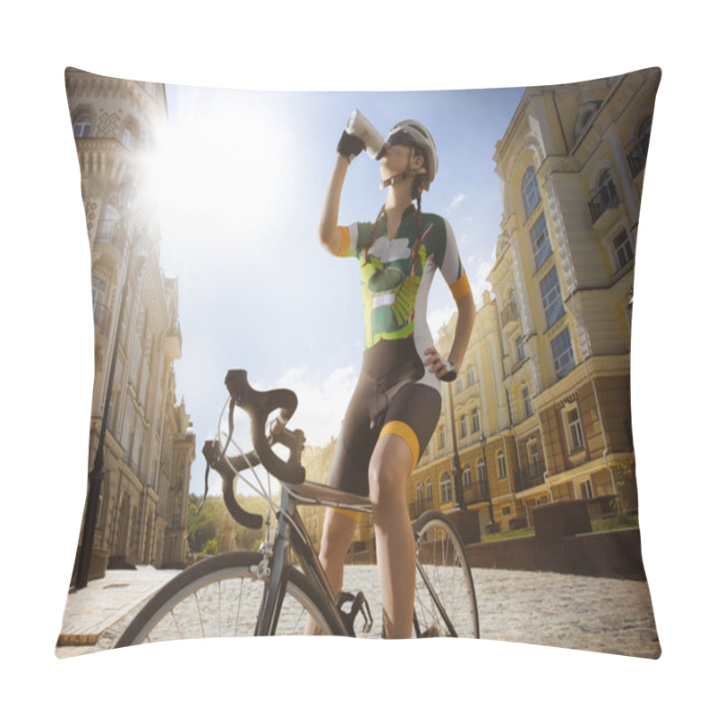 Personality  Cyclist Is Drinking Pillow Covers