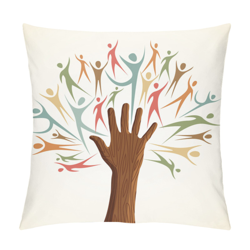 Personality  Diversity Human Hand Tree Set Pillow Covers