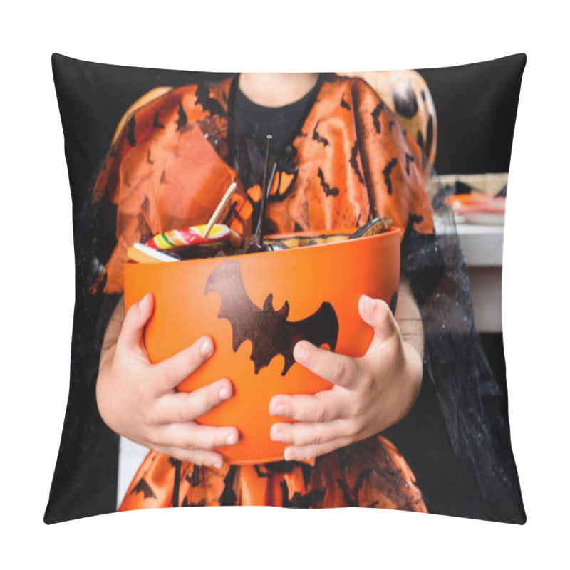 Personality  Little Witch With Halloween Sweets Pillow Covers