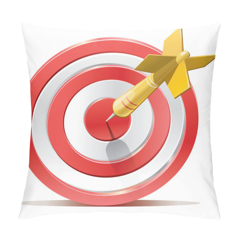 Personality  Red Darts Target Aim And Arrow. Successful Shoot. No Transparency - Only Gradient. Pillow Covers