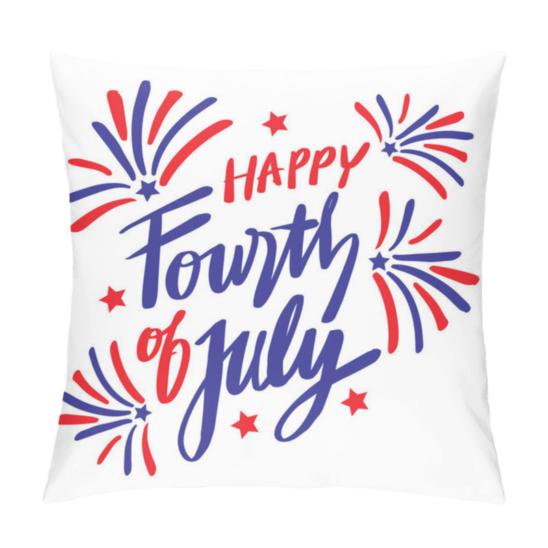 Personality  Happy Fourth Of July Background With Fireworks. American Independence Day Pillow Covers