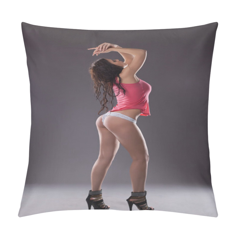 Personality  Sexy Go-go Dancer Posing In Wet Dress Pillow Covers