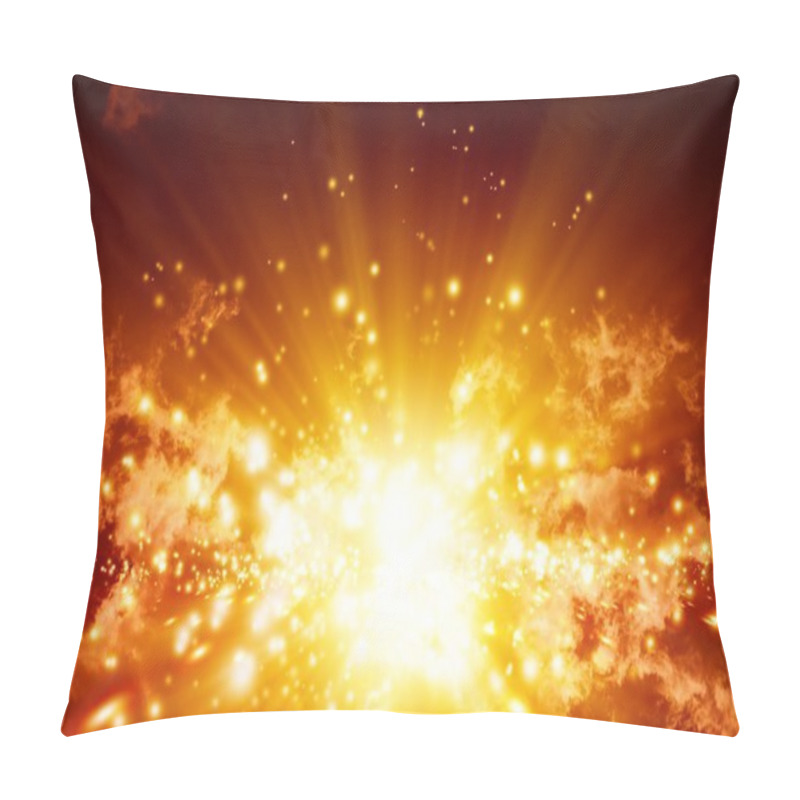 Personality  Big Explosion In Sky Pillow Covers