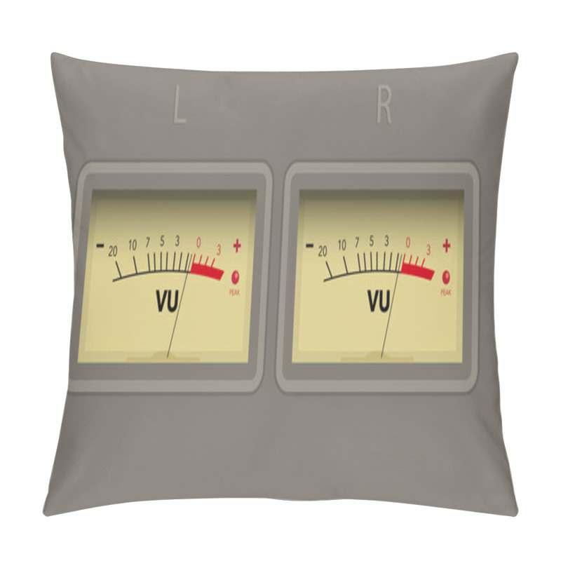 Personality  Volume Unit Meter. Vector Pillow Covers