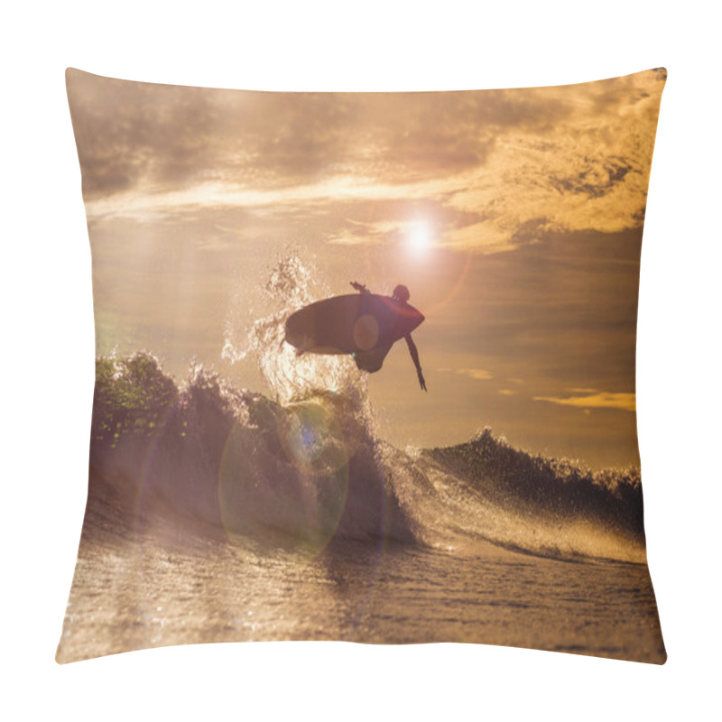 Personality  Surfer  At Sunset Tme Pillow Covers