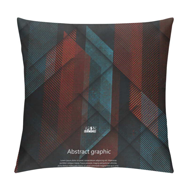 Personality  Graphic Illustration With Geometric Pattern. Eps10 Vector Illustration. Pillow Covers