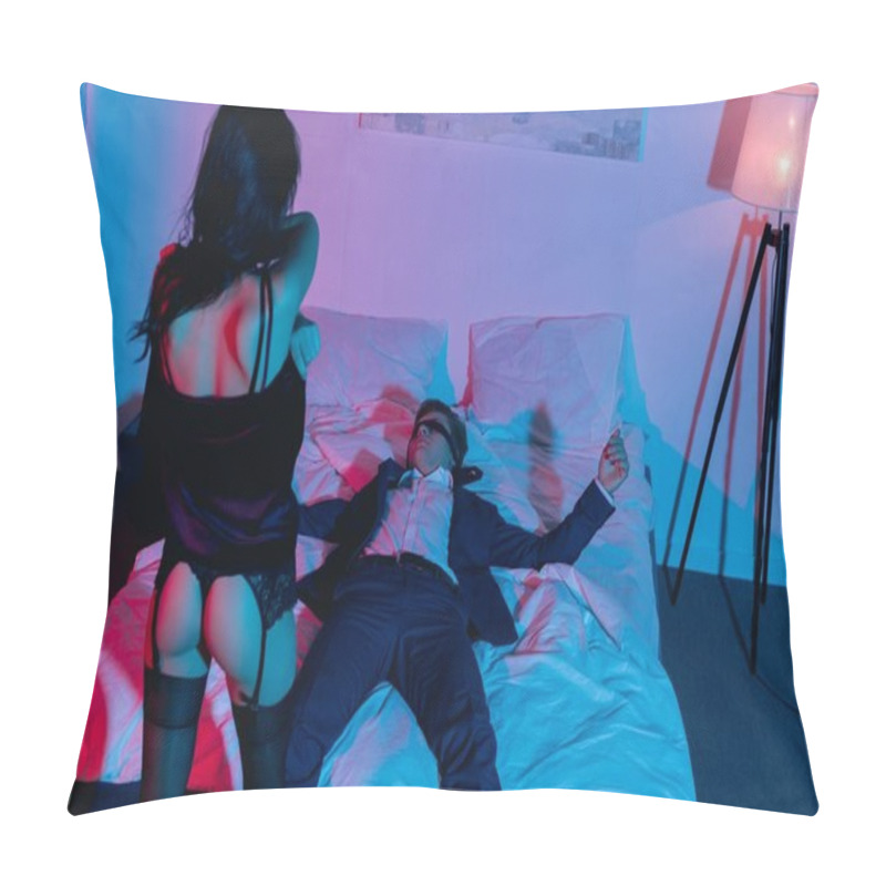 Personality  Passionate Couple In Bedroom Pillow Covers