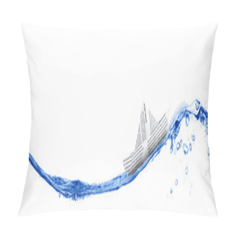 Personality  Paper Boat Riding The Waves Pillow Covers