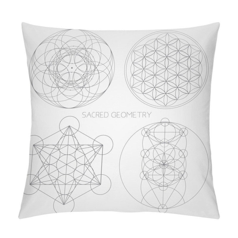 Personality  Sacred Geometry Abstract Background Pillow Covers