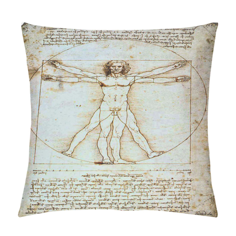 Personality  Da Vinci's Vitruvian Man Pillow Covers