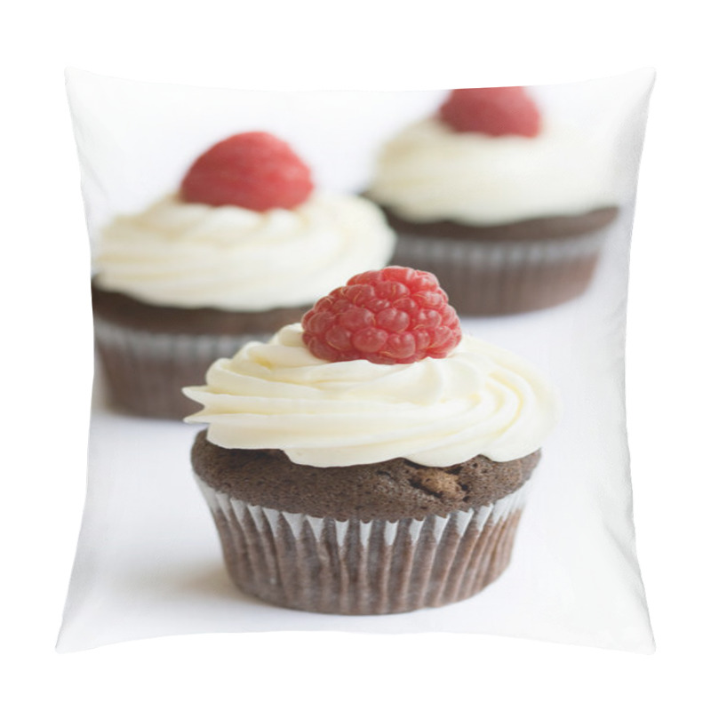 Personality  Chocolate And Raspberry Cupcakes Pillow Covers