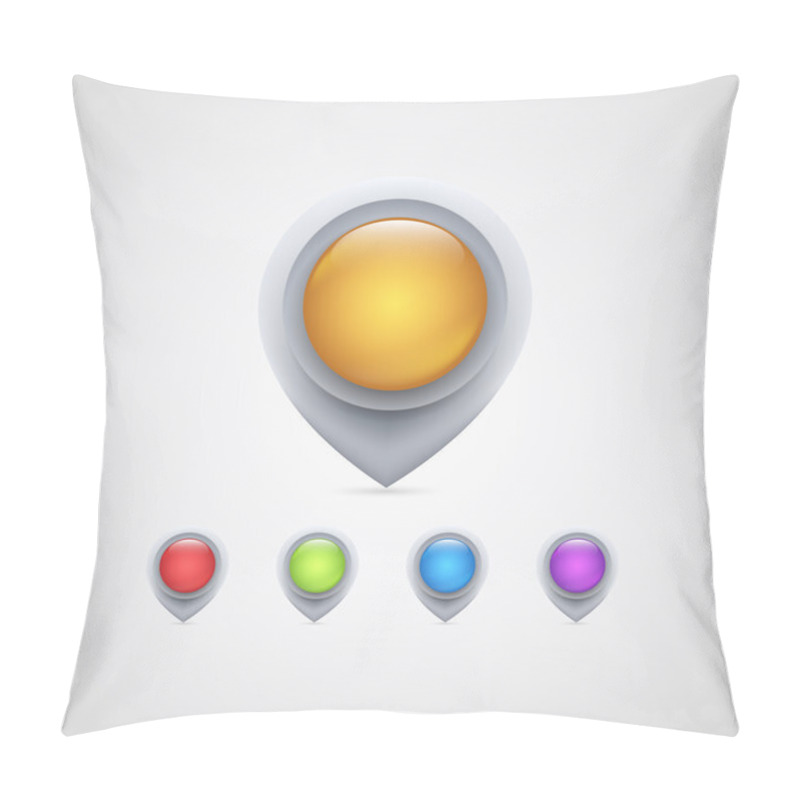 Personality  Vector Set Of Map Markers Pillow Covers