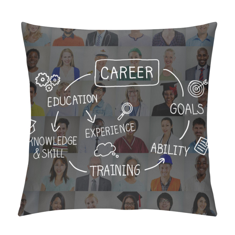 Personality  Collage With Photos Of People Pillow Covers