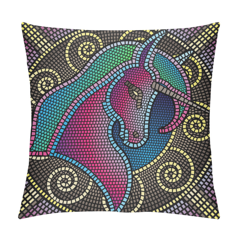 Personality  Mosaic Unicorn Pillow Covers